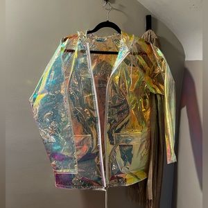 Iridescent Rain Coat OVERSIZED